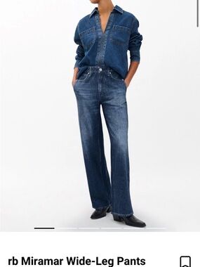 Rag & Bone Miramar Wide-Leg Denim Pants